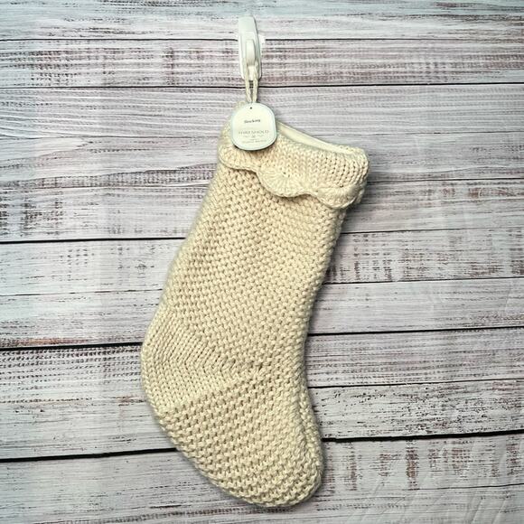 Knit Stocking Scallop Trim Cream Threshold designed with Studio McGee Target